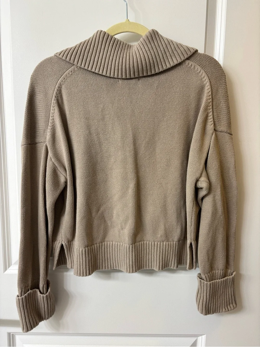 Abercrombie & Fitch Taupe Polo-Collared Knit Sweater - Picture 5 of 5